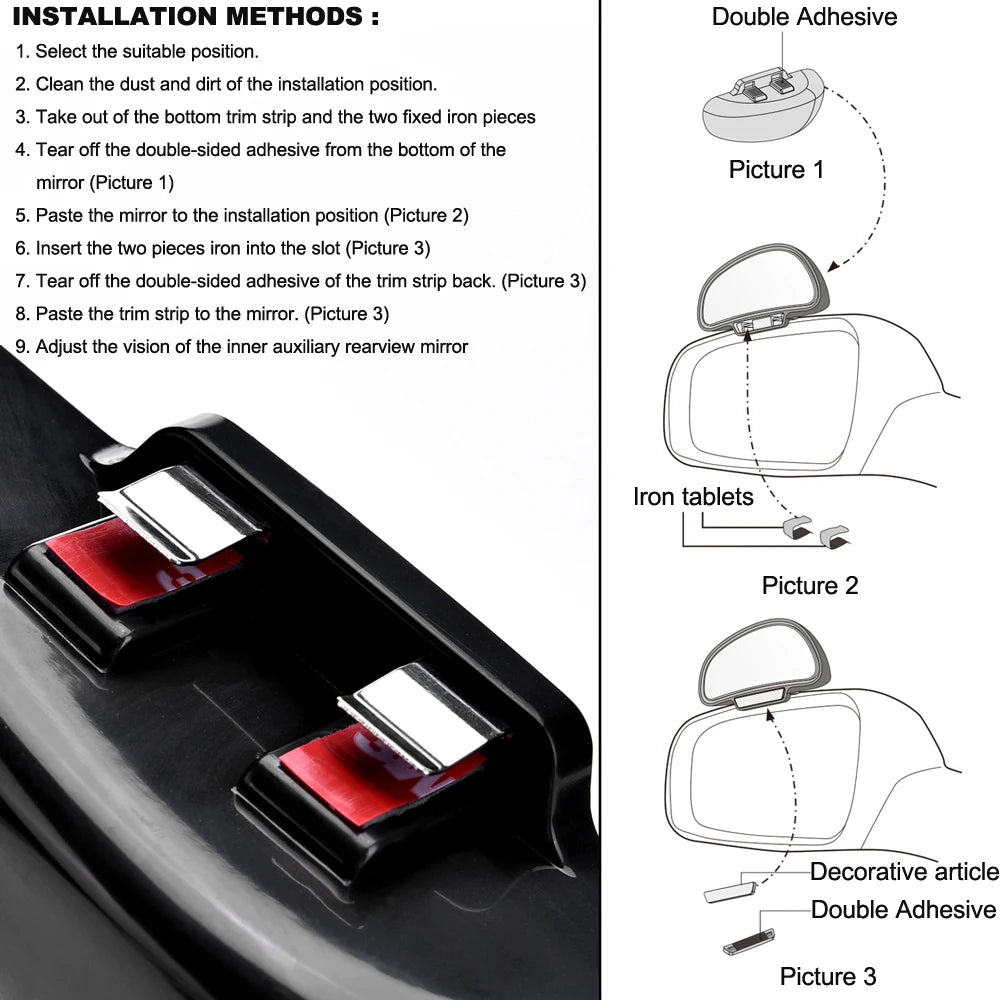 YASOKRO Miroir universel angles morts pour rétroviseur