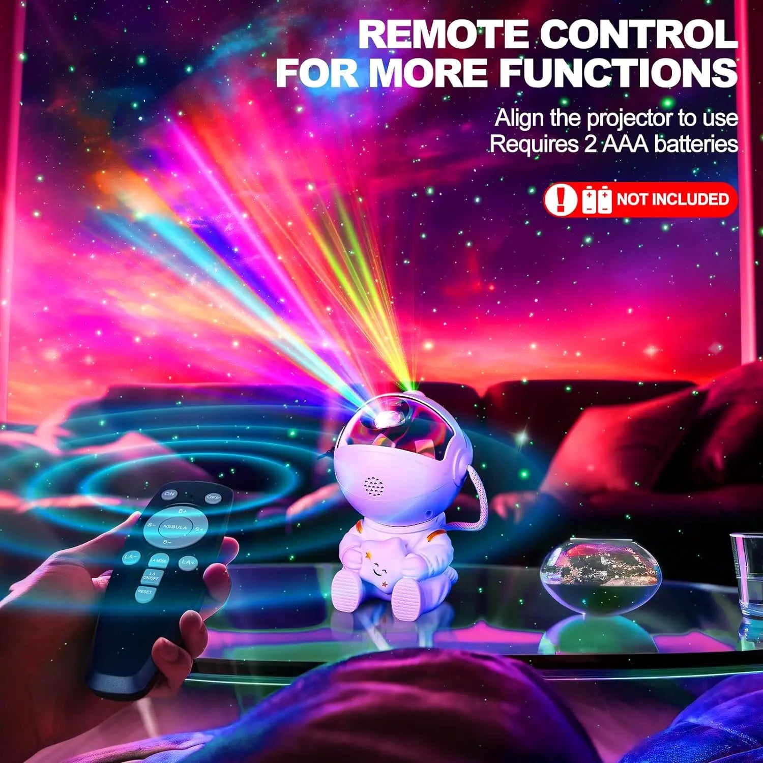 Projecteur Astronaute Galaxy Night 360°