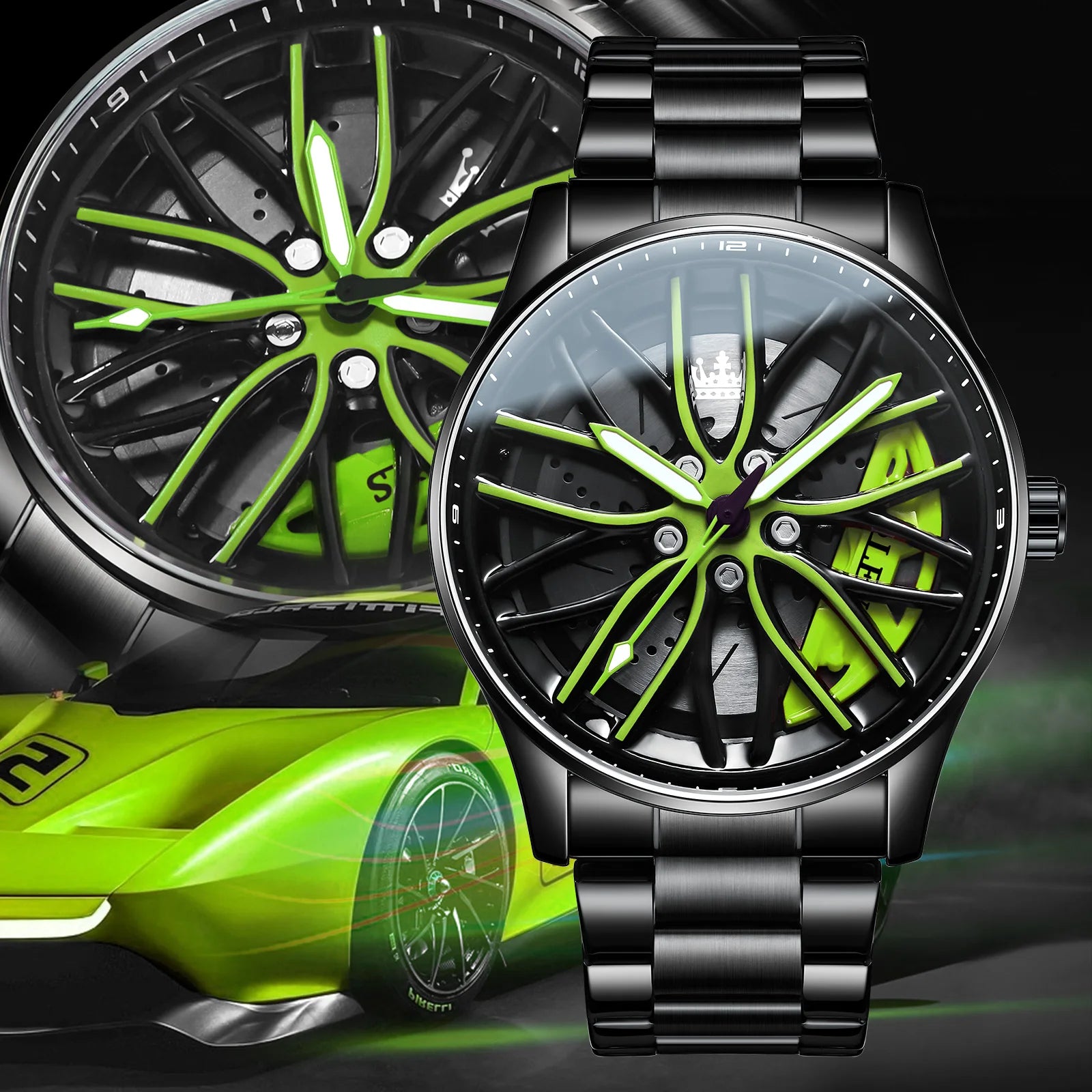 Montre Car Rim Quartz  OLEVS