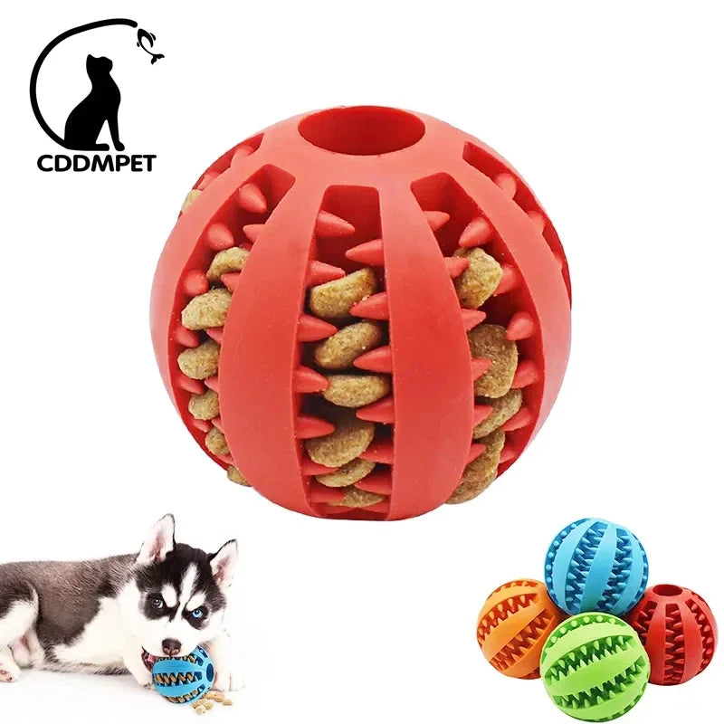 Balle à mâcher interactive en caoutchouc