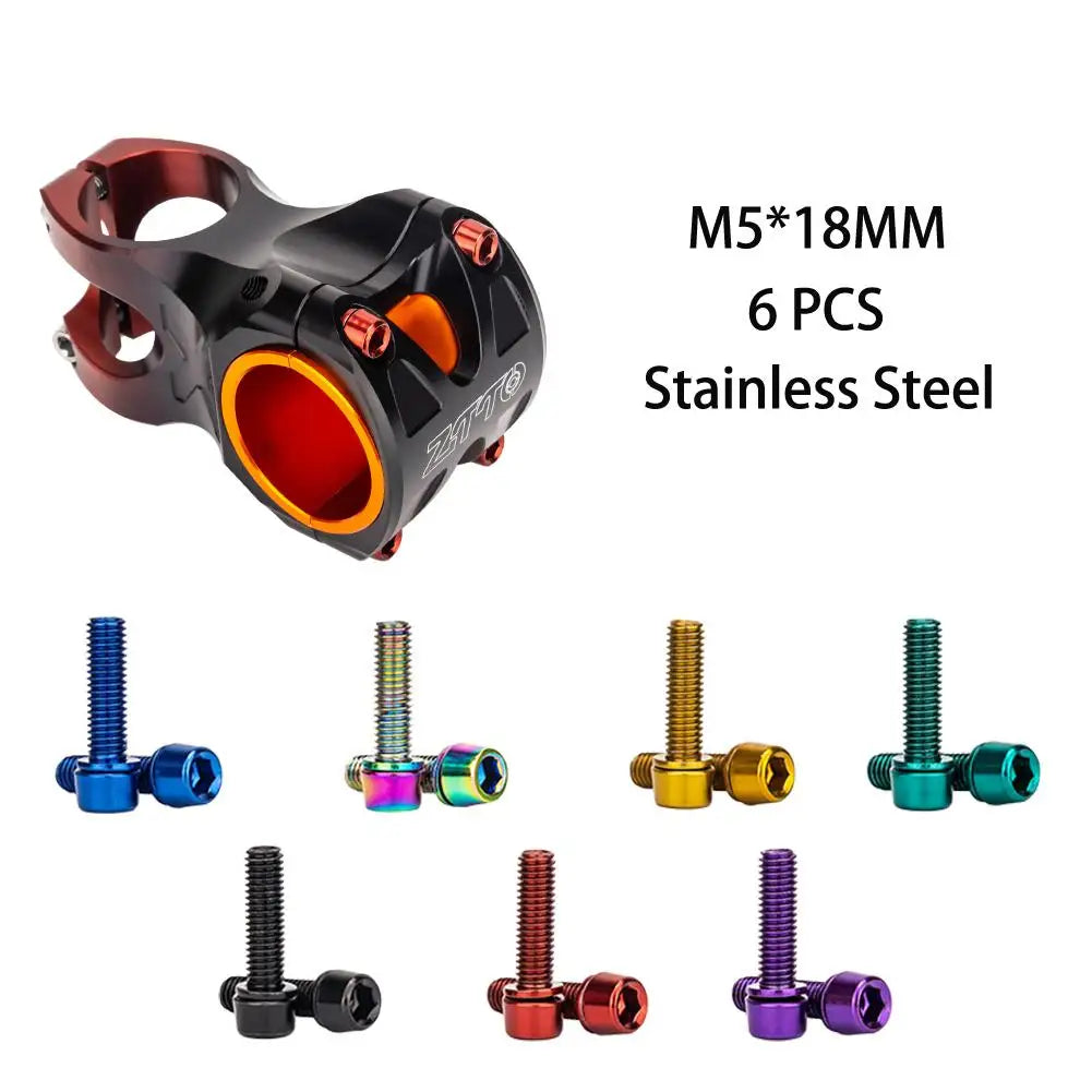 6 vis INOX M5 x 18mm pour vélo