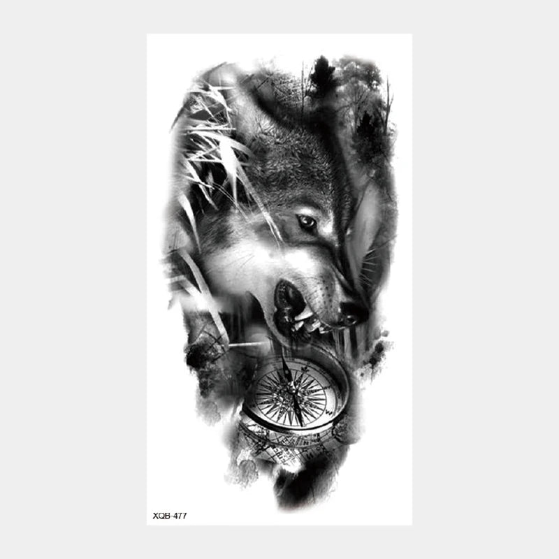 Tatouage temporaire noir et blanc