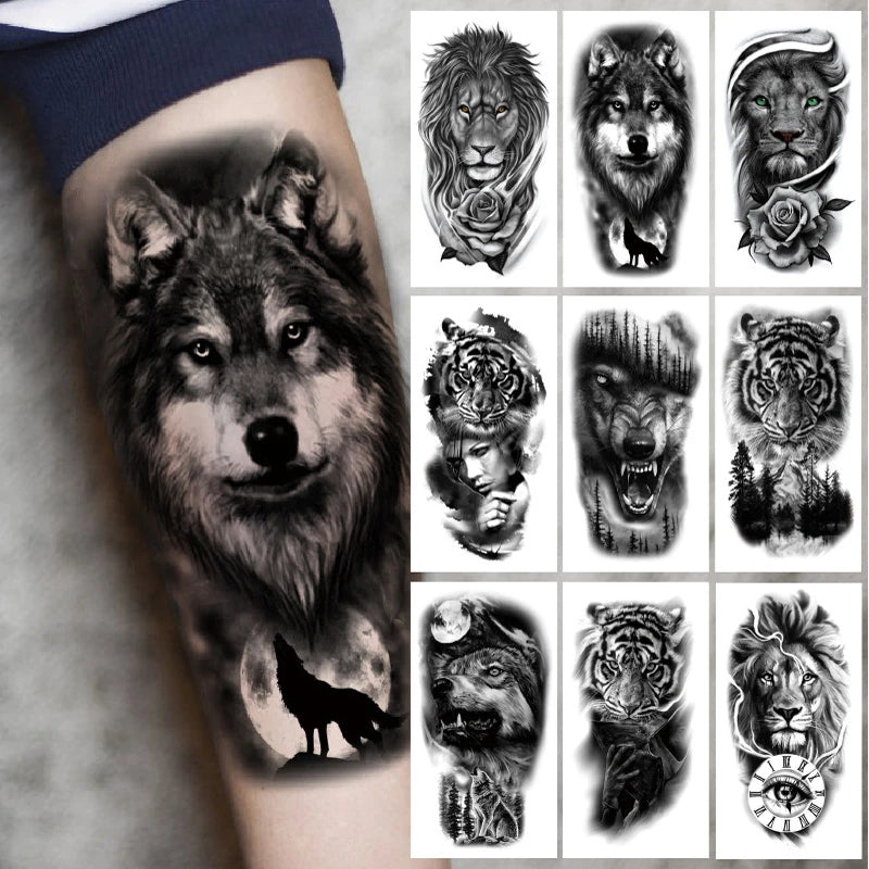 Tatouage temporaire noir et blanc