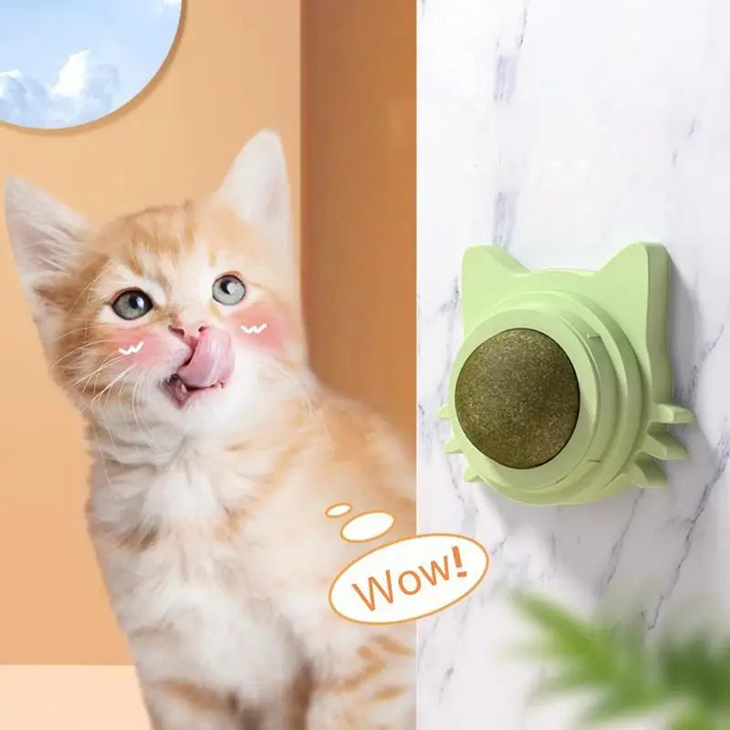 Balle d'herbe à chat autocollante