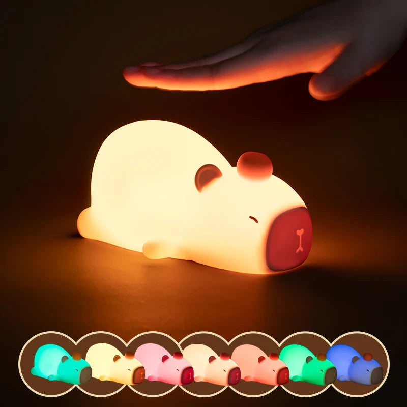 Veilleuse LED en silicone Capybara