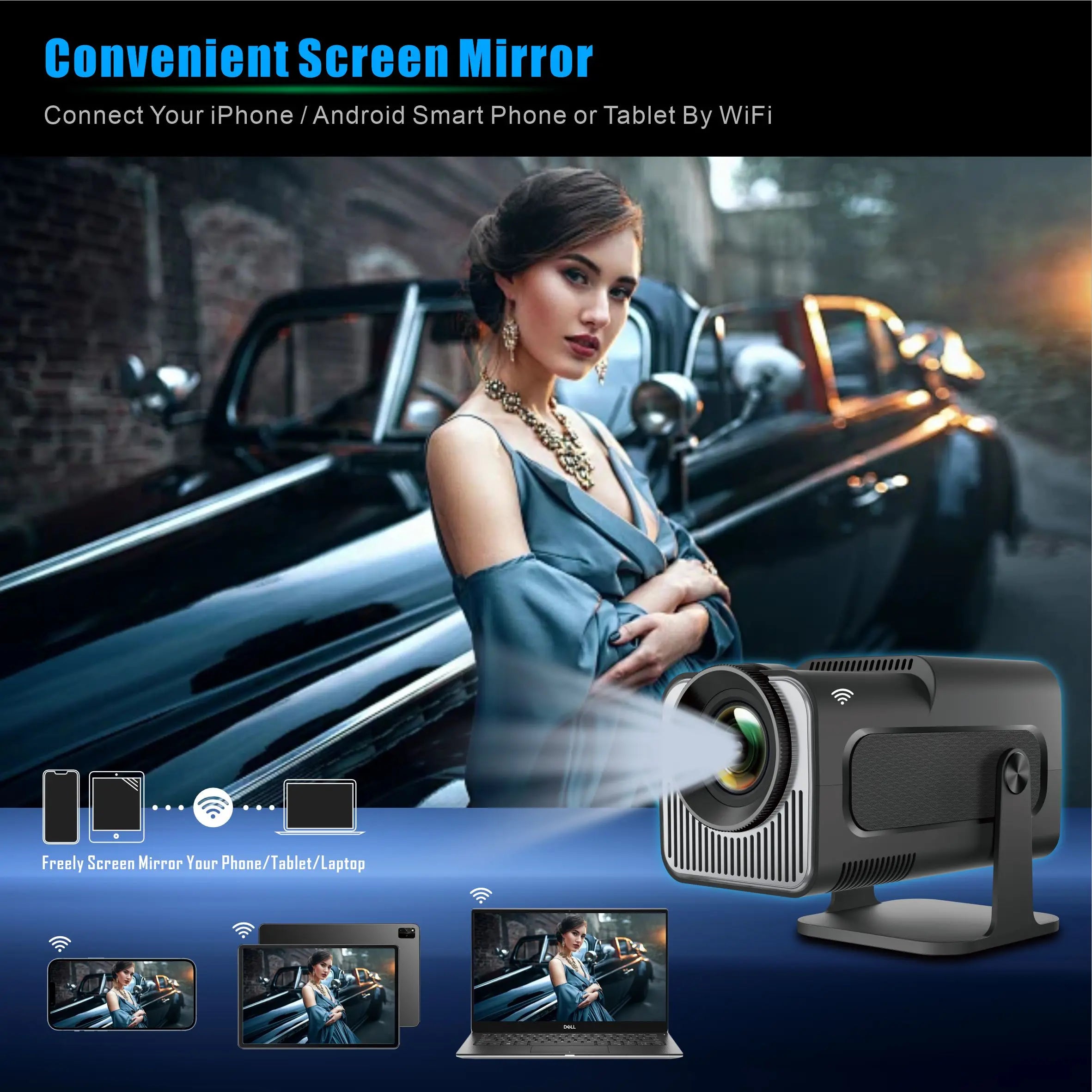 Smart Projecteur WiFi 720P