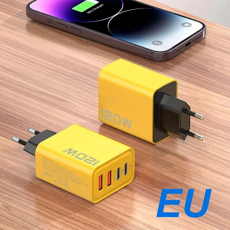 Chargeur 120W à 4 sorties (2 USB A + 2 USB C)