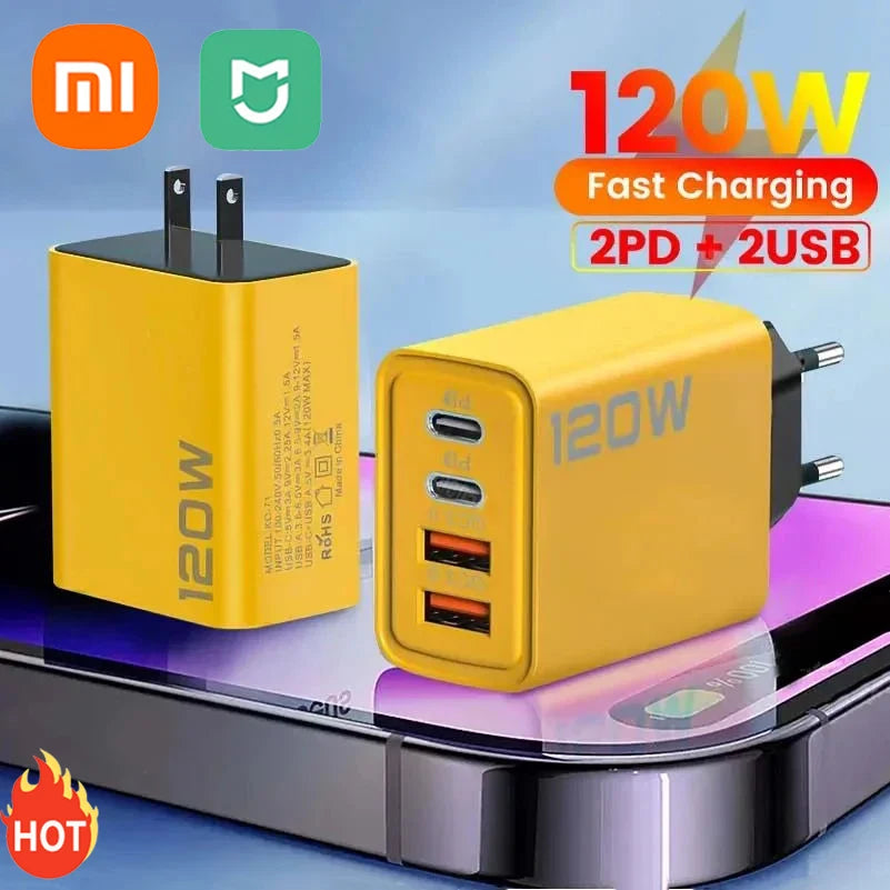 Chargeur 120W à 4 sorties (2 USB A + 2 USB C)