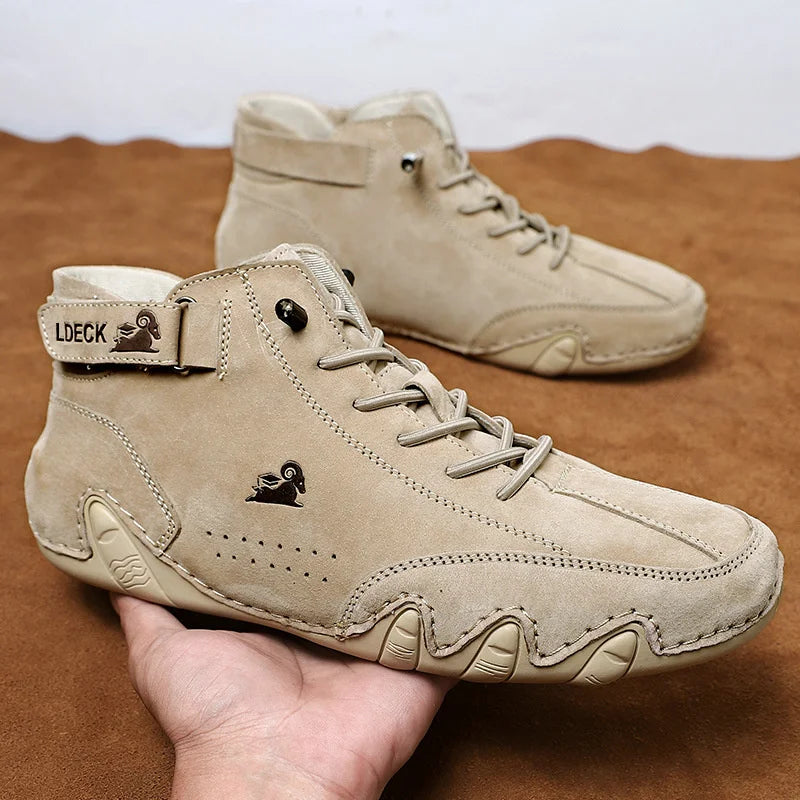 Baskets montantes pour hommes Kaki