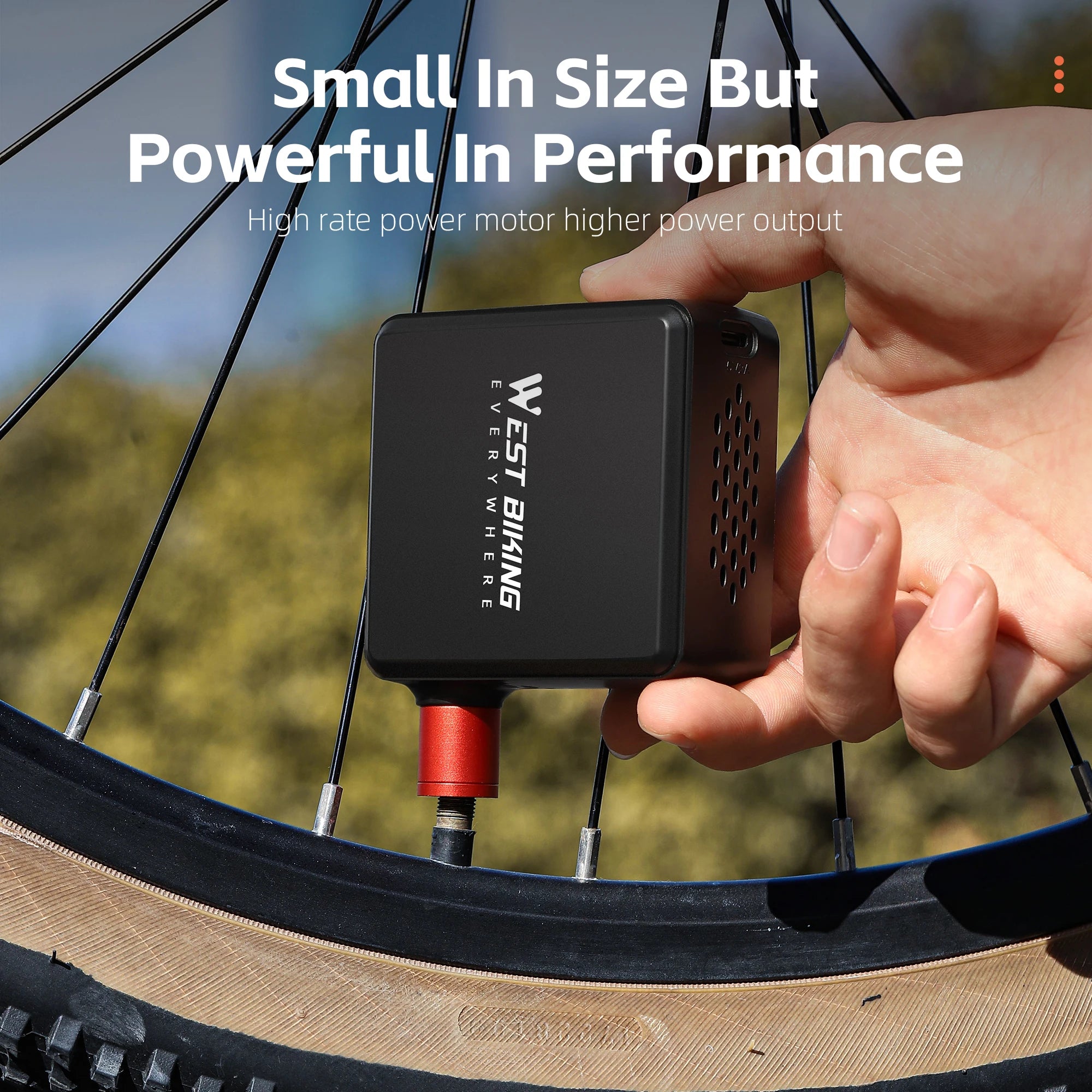 WEST BIKING Mini pompe à air électrique 150PSI