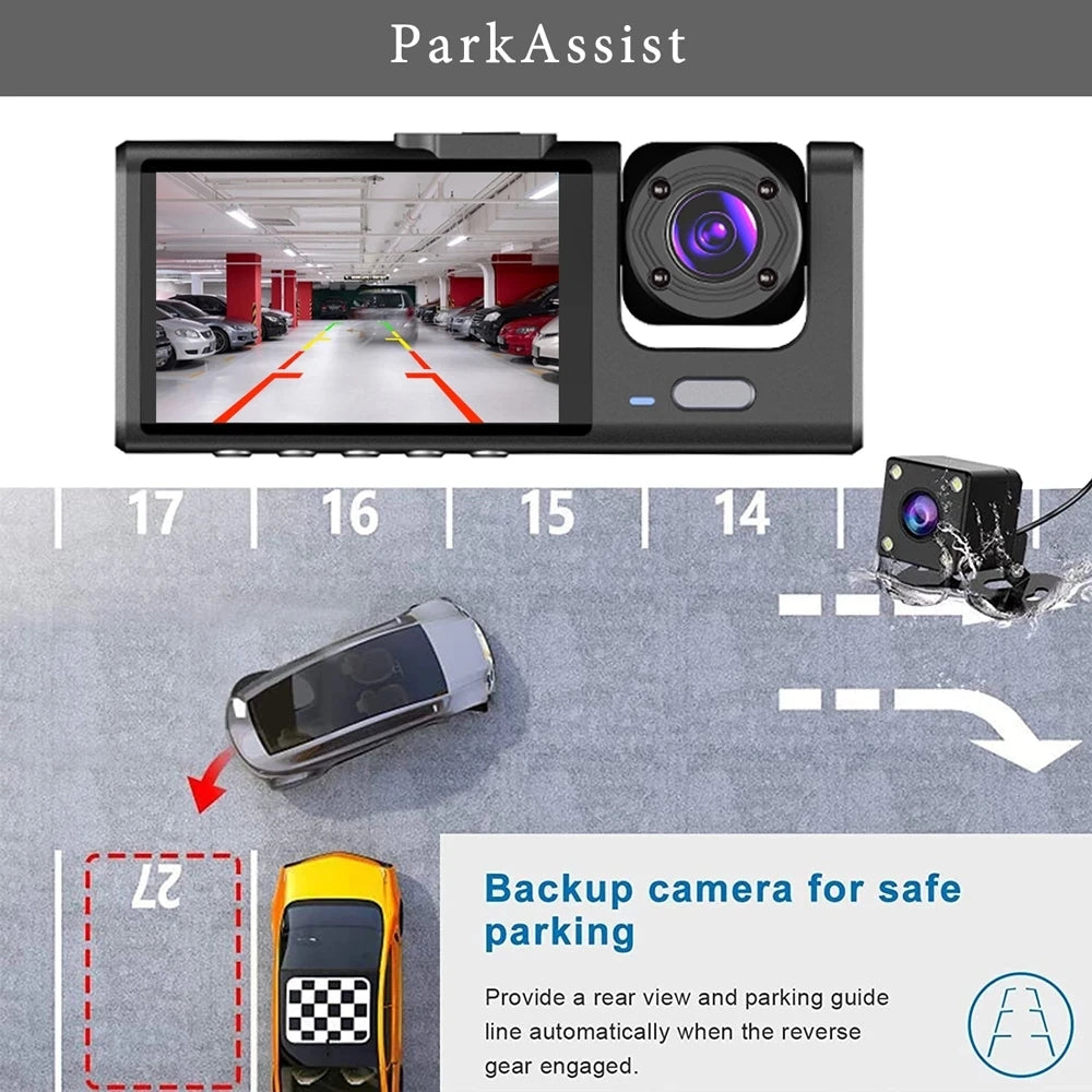 Dashcam 1080P avec caméra de recul
