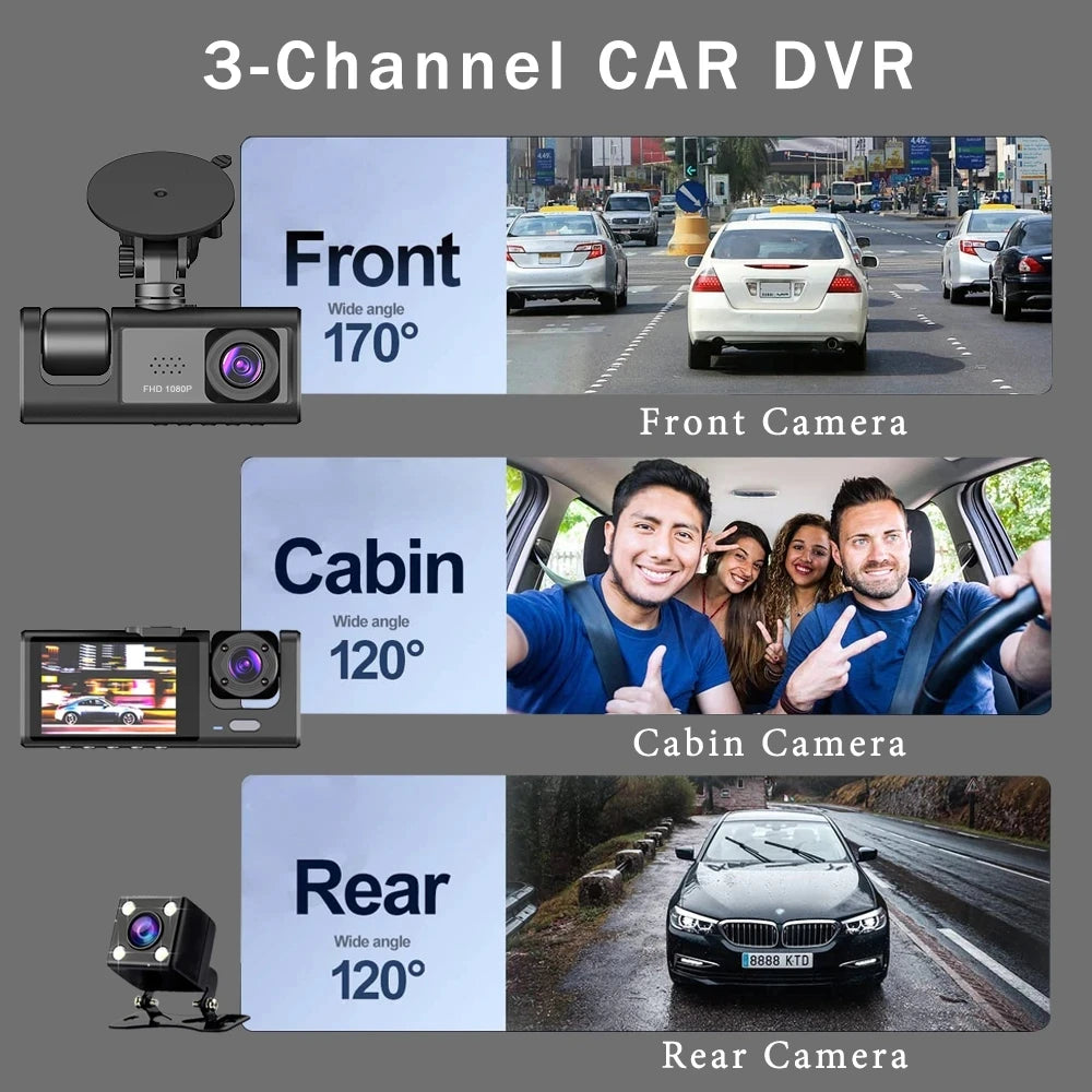 Dashcam 1080P avec caméra de recul