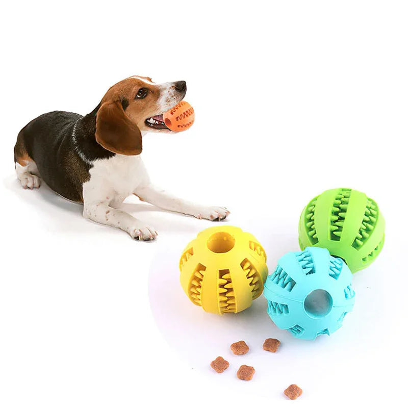 Balle à mâcher interactive en caoutchouc
