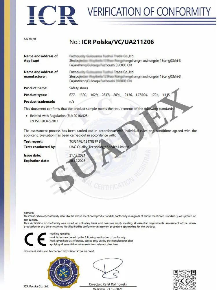 Chaussures de sécurité SUADEX