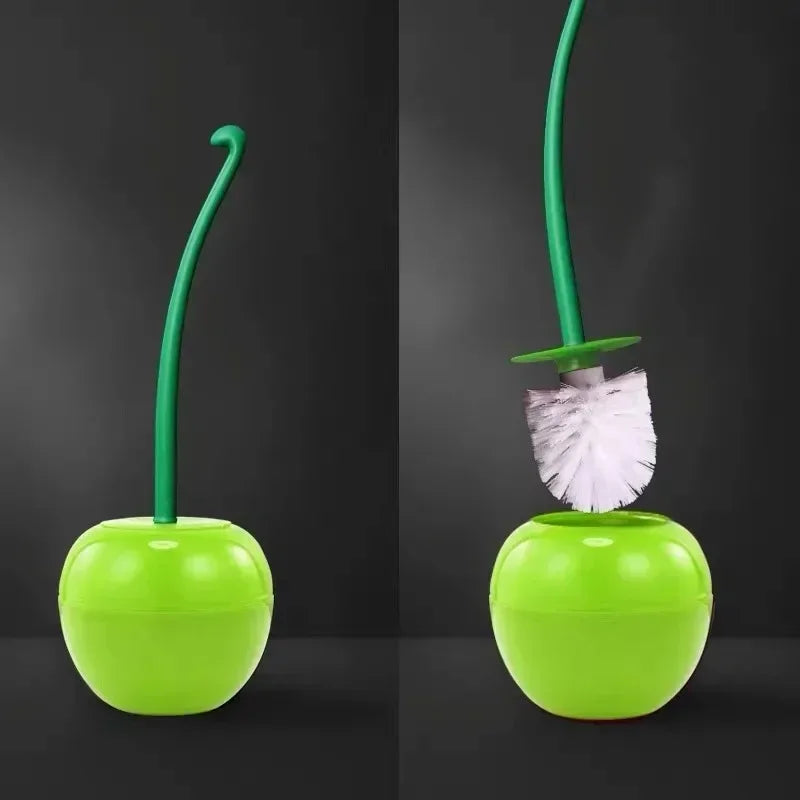 Brosse WC et support cerise