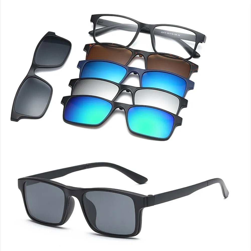 Lunettes de soleil magnétiques 6 en 1