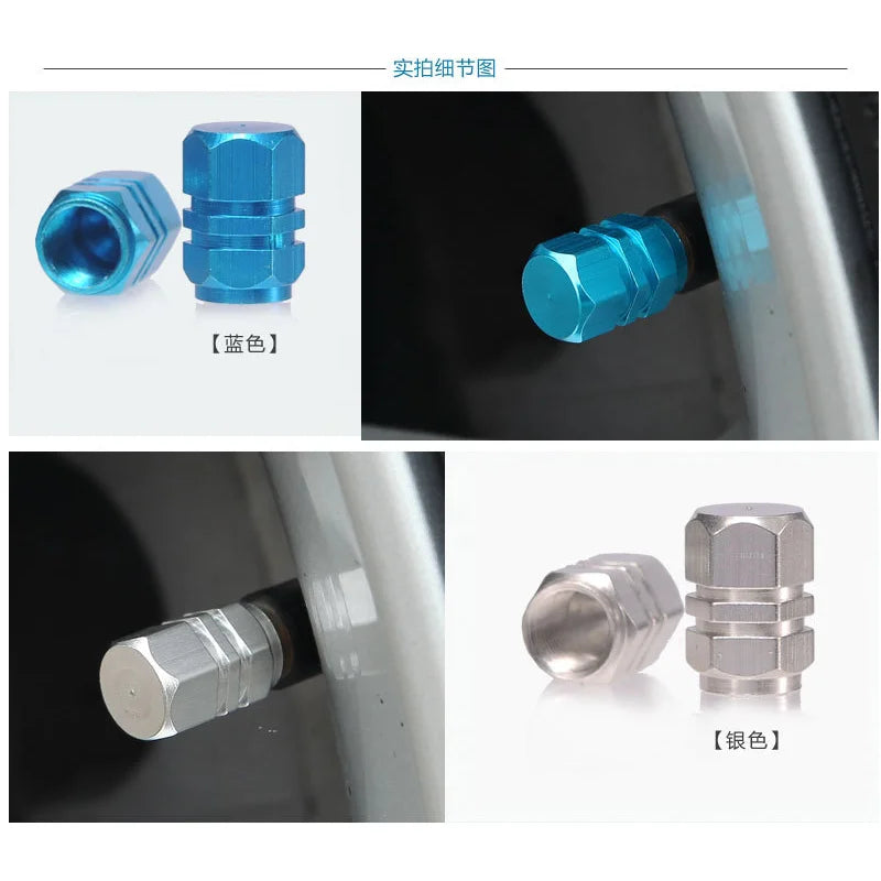 4 Bouchons de Valve Pneu en Aluminium
