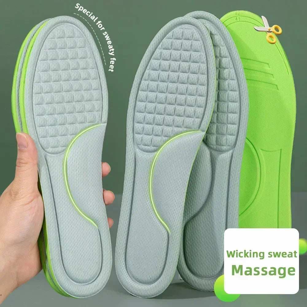 Semelles en mousse à mémoire de forme unisexe désodorisante