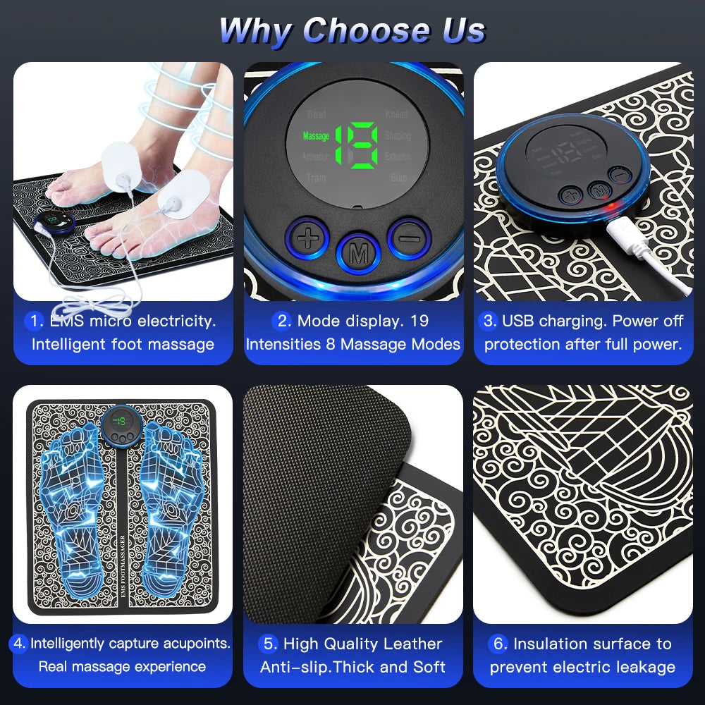 Tapis de massage électrique EMS
