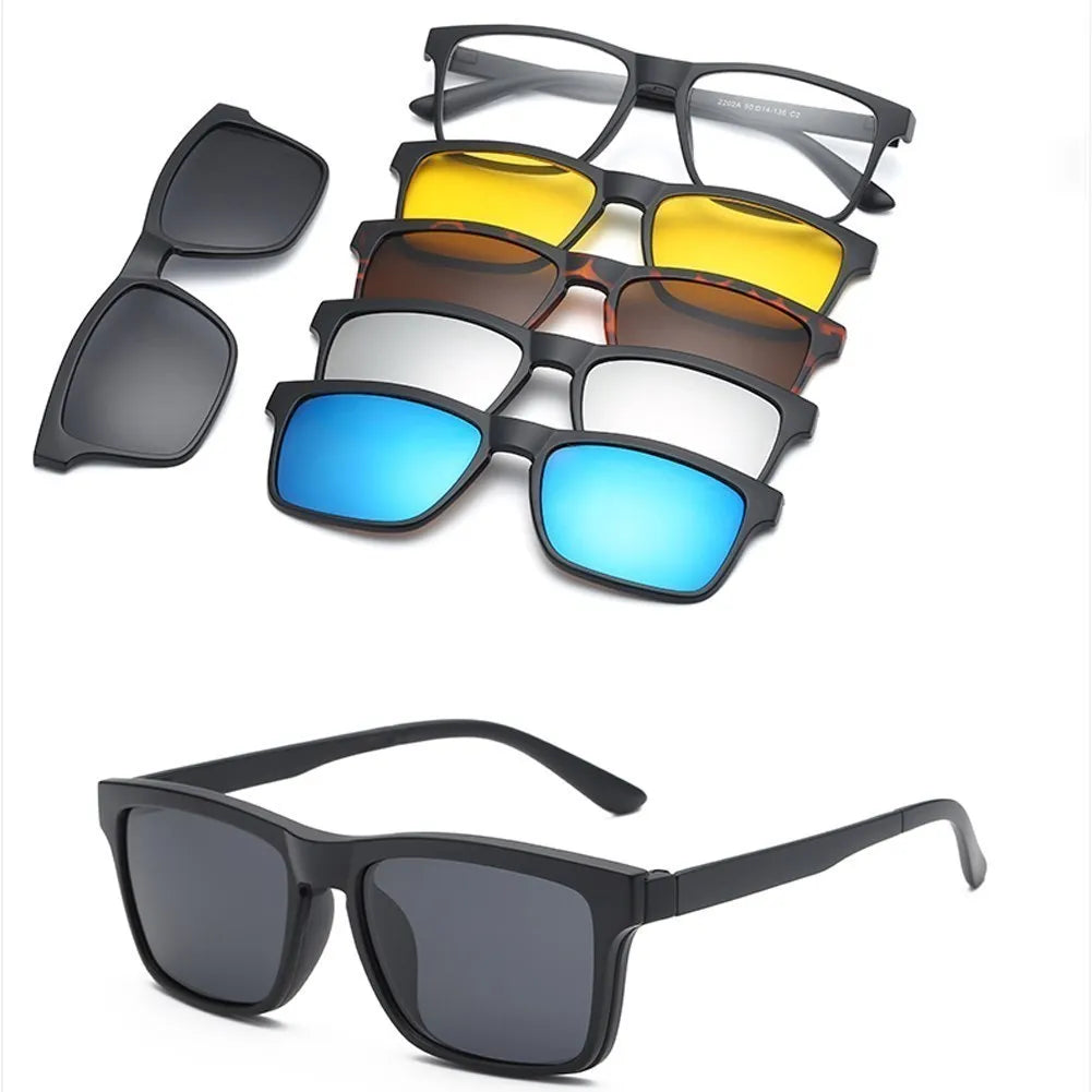 Lunettes de soleil magnétiques 6 en 1
