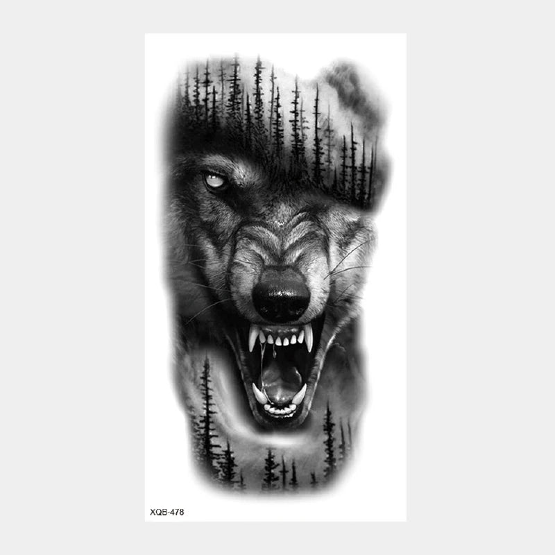 Tatouage temporaire noir et blanc