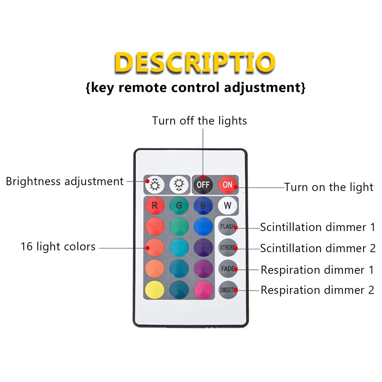 Lampe Cube RGB 16 Couleurs