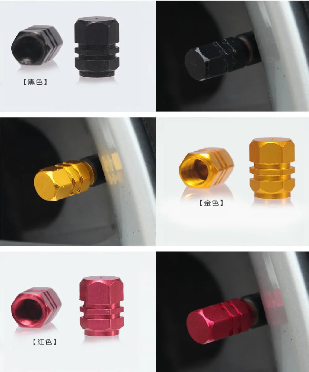 4 Bouchons de Valve Pneu en Aluminium