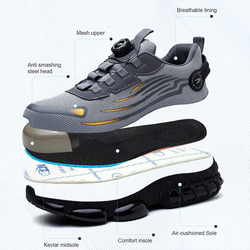 Chaussures de sécurité avec attache rapide