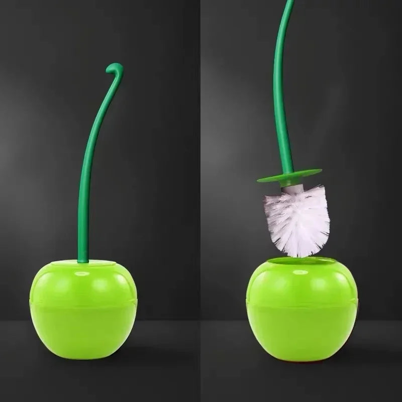 Brosse WC et support cerise